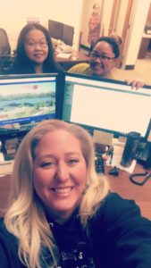 Payroll and Admin. Front. Sara Middle. Sanying, Elaine Back. Susan